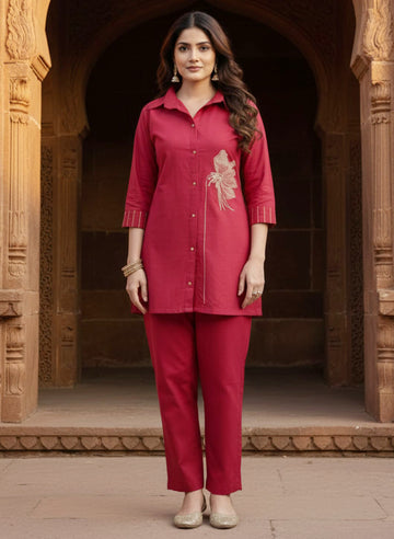 Pure Cotton Stylish Co-ord Set