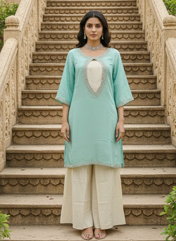 stylish short shrug with inner and plazzo