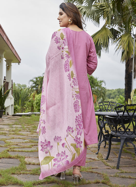 Aastha-pure cotton kurta pant set with pichwai dupatta