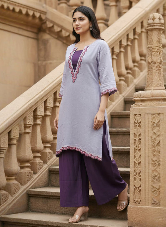 stylish short shrug with inner and plazzo