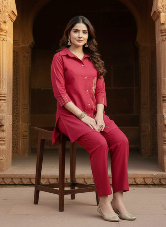 Pure Cotton Stylish Co-ord Set