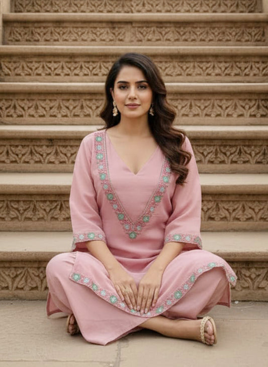 stylish short shrug with inner and plazzo