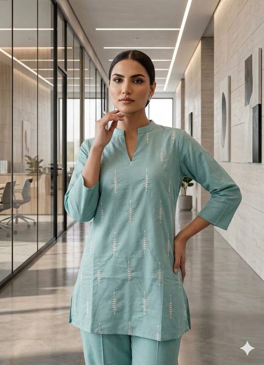 MINGORA SILK BLUE CO-ORD SET